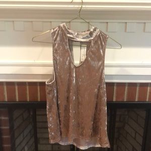 Dressy velvet tank top.